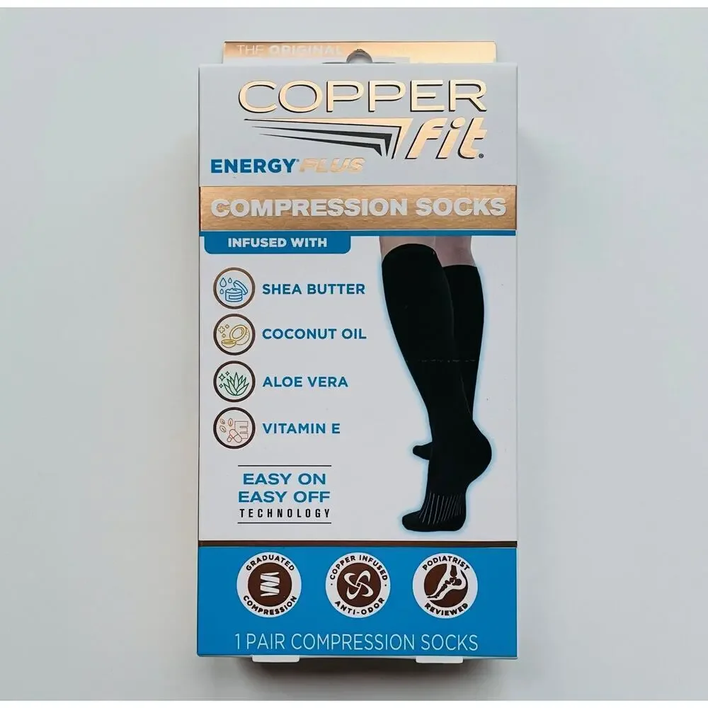 Copper Fit Energy Plus Compression Socks Size S/M NEW
